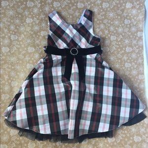 Jona Michelle Black and Red Plaid Holiday dress